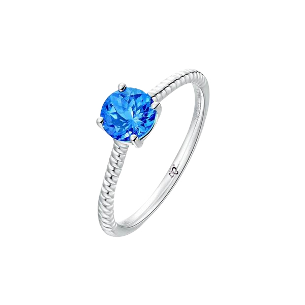 Natural Blue Topaz Ring